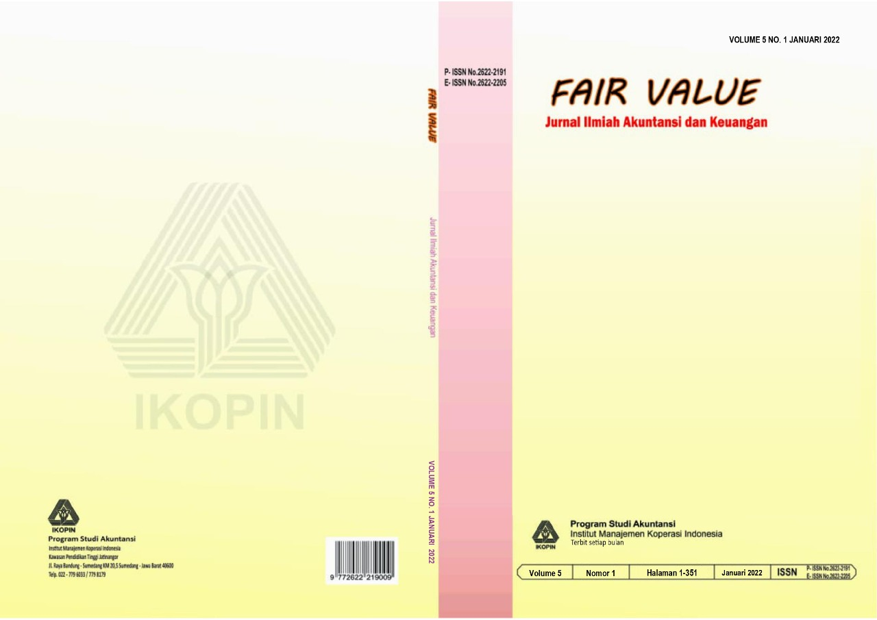 					View Vol. 5 No. 7 (2023): Fair Value: Jurnal Ilmiah Akuntansi dan Keuangan
				